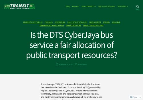 
                            12. Is the DTS CyberJaya bus service a fair allocation of public ...