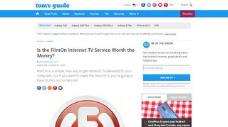 
                            10. Is the FilmOn Internet TV Service Worth the Money? - Tom's Guide