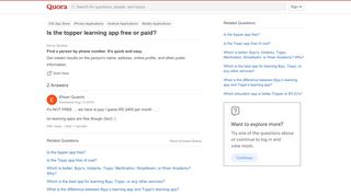 
                            11. Is the topper learning app free or paid? - Quora