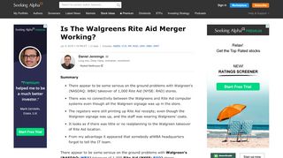 
                            10. Is The Walgreens Rite Aid Merger Working? | Seeking Alpha