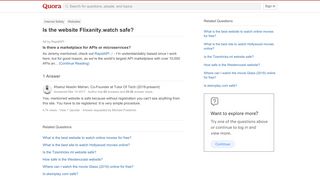 
                            4. Is the website Flixanity.watch safe? - Quora