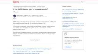 
                            6. Is the XMPP/Jabber sign in process secure? - Quora