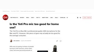 
                            7. Is the Yeti Pro mic too good for home use? - CNET