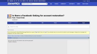 
                            3. Is there a Facebook-linking for account restoration? - Fate / Grand ...