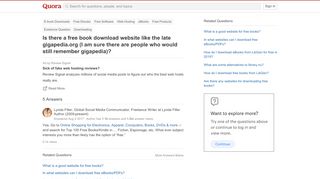 
                            2. Is there a free book download website like the late gigapedia.org ...
