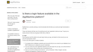 
                            9. Is there a login feature available in the AppMachine platform ...