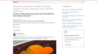 
                            8. Is there a really good way to grow your SoundCloud fans without ...