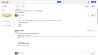 
                            3. Is there a way to Restrict users concurrent logins? - Google Groups