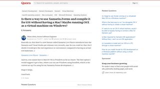 
                            10. Is there a way to use Xamarin.Forms and compile it for iOS without ...