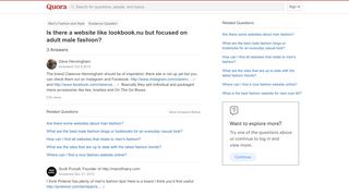 
                            11. Is there a website like lookbook.nu but focused on adult male ...