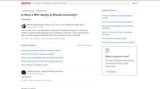 
                            7. Is there a WiFi facility at Sharda University? - Quora