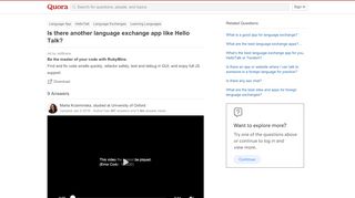 
                            5. Is there another language exchange app like Hello Talk? - Quora