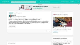 
                            6. Is there any alternative tool to pathway studio analysis? - ResearchGate