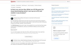 
                            1. Is there any service like UDisk (on UC Browser) for cloud ...