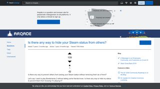 
                            6. Is there any way to hide your Steam status from others? - Arqade