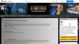 
                            8. Is there any way to recover an old account? : sto - Reddit