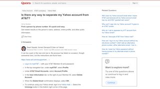 
                            10. Is there any way to separate my Yahoo account from AT&T? - Quora