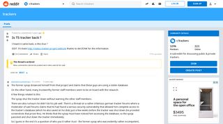 
                            3. Is TS tracker back ? : trackers - Reddit