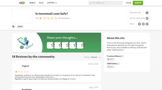 
                            13. Is twoomail.com Safe? Community Reviews | WoT (Web of Trust)