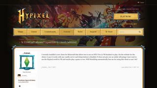 
                            6. Is ViveCraft allowed? (question for mods/admins) | Hypixel ...