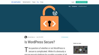 
                            13. Is WordPress Secure? - WPMU DEV