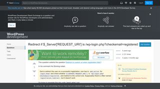 
                            2. is /wp-login.php?checkemail=registered - WordPress StackExchange