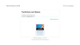 
                            10. Is www.fanfiction.net down?