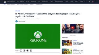 
                            13. Is Xbox Live down? - Xbox One players facing login issues yet again ...