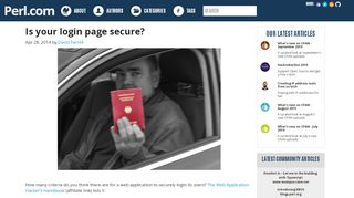 
                            11. Is your login page secure? - Perl.com