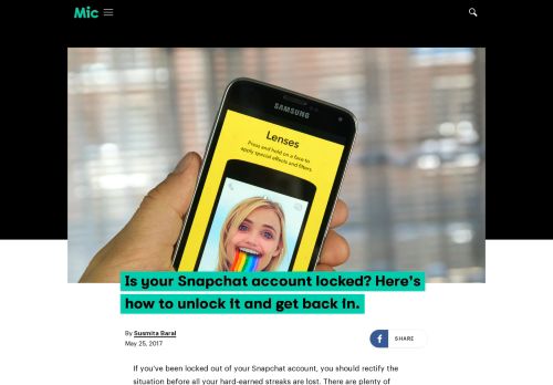 
                            10. Is your Snapchat account locked? Here's how to unlock it and get ...