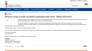 
                            2. ISA-posti, korppi ja kaikki hyötylinkit opiskelijaportaali Isasta - klikkaa ...