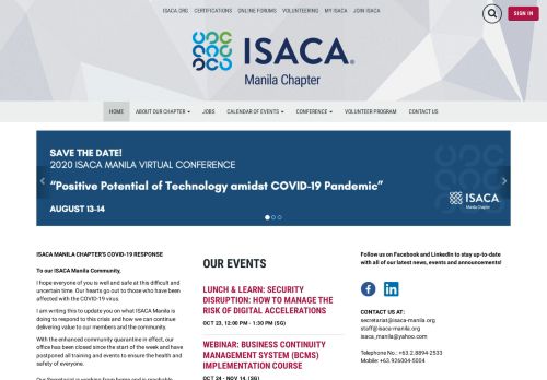 
                            9. ISACA Manila Chapter