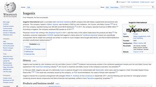 
                            12. Isagenix - Wikipedia