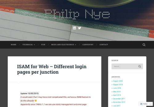 
                            10. ISAM for Web – Different login pages per junction – Philip Nye