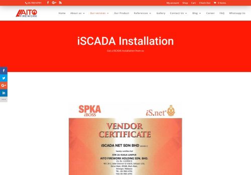 
                            9. iSCADA installation - Aito Firework Holding Sdn Bhd