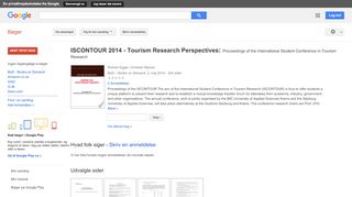 
                            7. ISCONTOUR 2014 - Tourism Research Perspectives: Proceedings of the ...