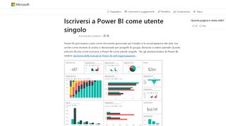 
                            2. Iscriversi a Power BI come utente singolo - Power BI | Microsoft Docs