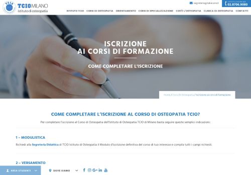 
                            5. Iscrizione ai corsi di osteopatia | TCIO Istituto di osteopatia