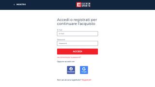 
                            4. Iscrizione al sito Eleven Sports - Login - ElevenSports