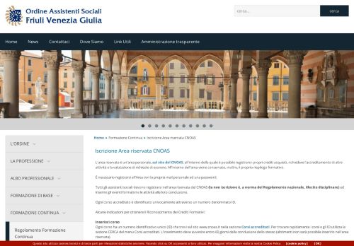 
                            11. Iscrizione Area Riservata CNOAS - Ordine Assistenti Sociali Friuli ...
