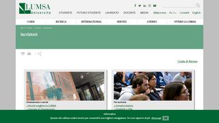 
                            8. Iscrizioni A.A. 2018-2019 | Università di Roma LUMSA