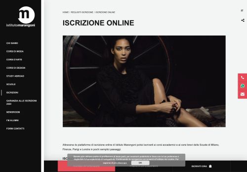 
                            2. Iscrizioni online - Istituto Marangoni Scuola di Moda, Arte e Design