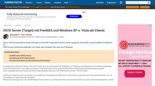 
                            12. ISCSI Server (Target) mit FreeNAS und Windows XP o. Vista als ...