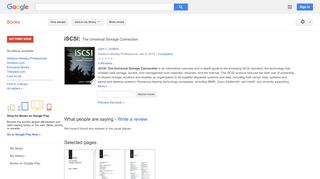 
                            13. iSCSI: The Universal Storage Connection - Google Books Result