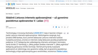 
                            1. Išdalinti Lietuvos interneto apdovanojimai – už gyvenimo pasiekimus ...