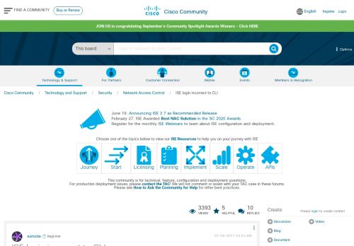 
                            11. ISE login incorrect to CLI - Cisco Community