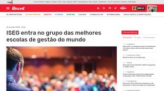 
                            7. ISEG entra no grupo das melhores escolas de gestão do ... - Record