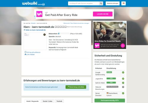 
                            10. Iserv-Tarmstedt.de - Erfahrungen und Bewertungen - Webwiki