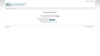 
                            2. ISG CONNECT: Login to the site