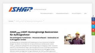 
                            12. ISHAPCARD LIGHT: Die Basisversion für Auftragnehmer | ISHAP - Die ...